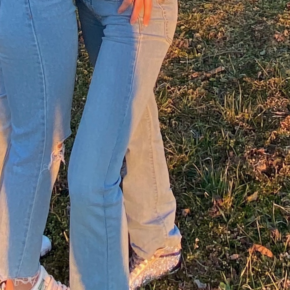 We the free slightly flared light wash jeans
